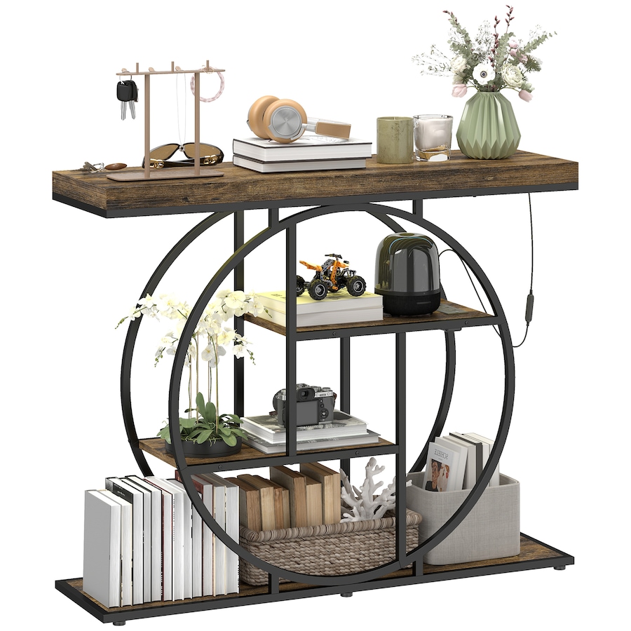 Image 980915.jpg, Product 980-915 / Price $129.99, HOMCOM Console Table with Charging Station, Entryway Table, Rustic Brown from HOMCOM on TSC.ca's Home & Garden department
