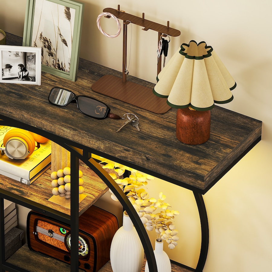 Image 980915_ALTMORE8.jpg, Product 980-915 / Price $129.99, HOMCOM Console Table with Charging Station, Entryway Table, Rustic Brown from HOMCOM on TSC.ca's Home & Garden department