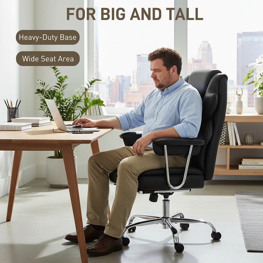 Image 980917_ALTMORE5.jpg, Product 980-917 / Price $214.99, HOMCOM Office Chair, 400 lbs Big and Tall Desk Chair with Shaped Foam from HOMCOM on TSC.ca's Home & Garden department