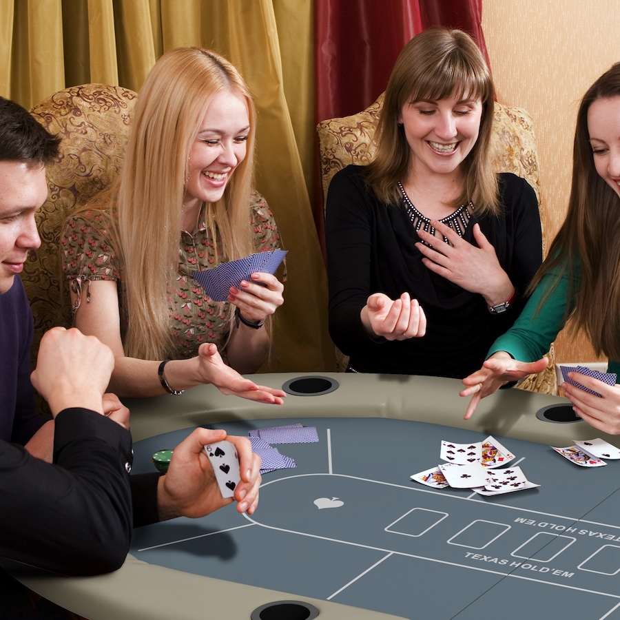 Image 980923_ALTMORE1.jpg, Product 980-923 / Price $189.99, Soozier 70" Foldable Poker Table, 8 Player Blackjack Game Table, Blue from Soozier on TSC.ca's Toys & Hobbies department