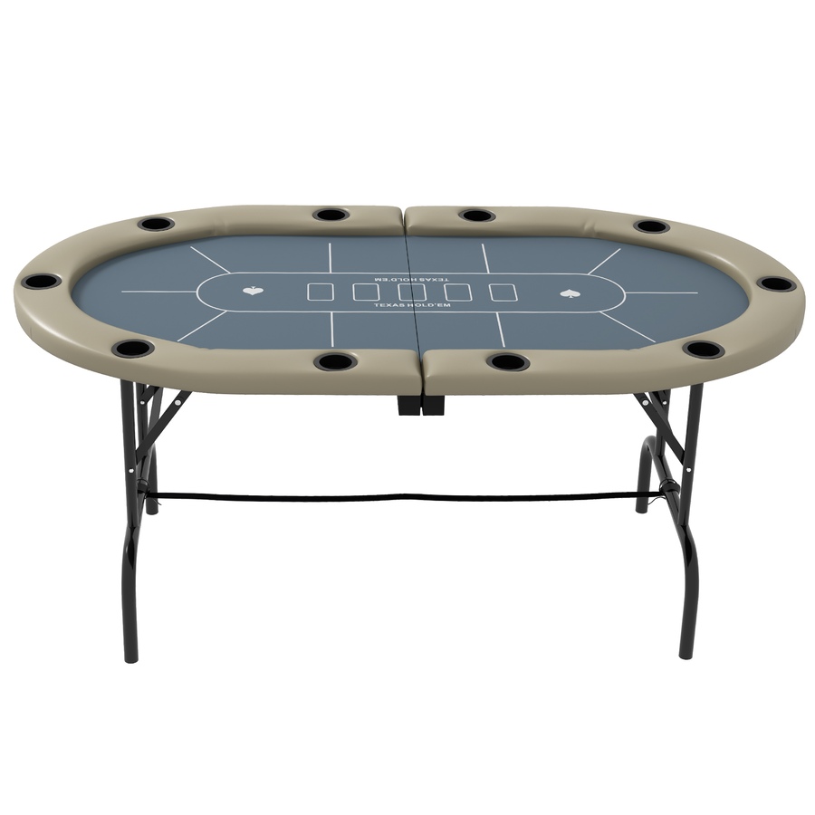 Image 980923_ALTMORE7.jpg, Product 980-923 / Price $189.99, Soozier 70" Foldable Poker Table, 8 Player Blackjack Game Table, Blue from Soozier on TSC.ca's Toys & Hobbies department