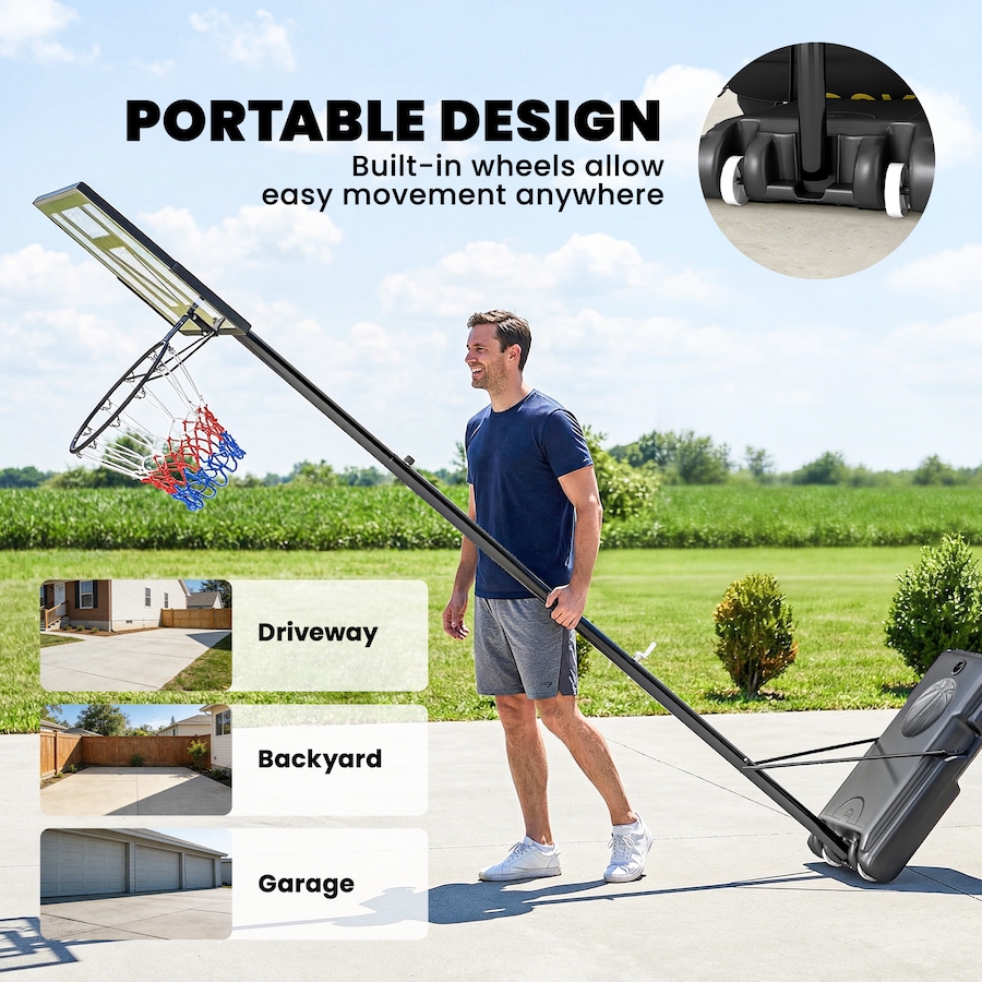 Image 980930_ALTMORE6.jpg, Product 980-930 / Price $149.99, Soozier Portable Basketball Hoop Stand Outdoor, 4.4–10 ft Easy Adjustable from Soozier on TSC.ca's Health & Fitness department