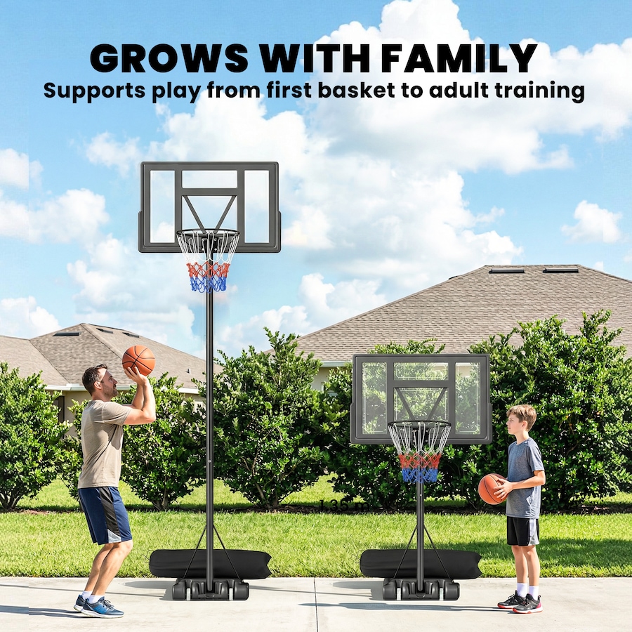 Image 980930_ALTMORE7.jpg, Product 980-930 / Price $149.99, Soozier Portable Basketball Hoop Stand Outdoor, 4.4–10 ft Easy Adjustable from Soozier on TSC.ca's Health & Fitness department