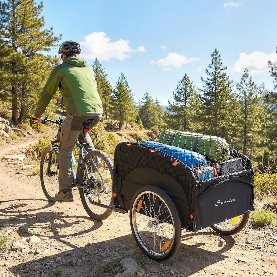 Image 980931_ALTMORE1.jpg, Product 980-931 / Price $163.99, Soozier Bike Cargo Trailer, 45 Gal Bicycle Trailer with Cargo Net from Soozier on TSC.ca's Home & Garden department