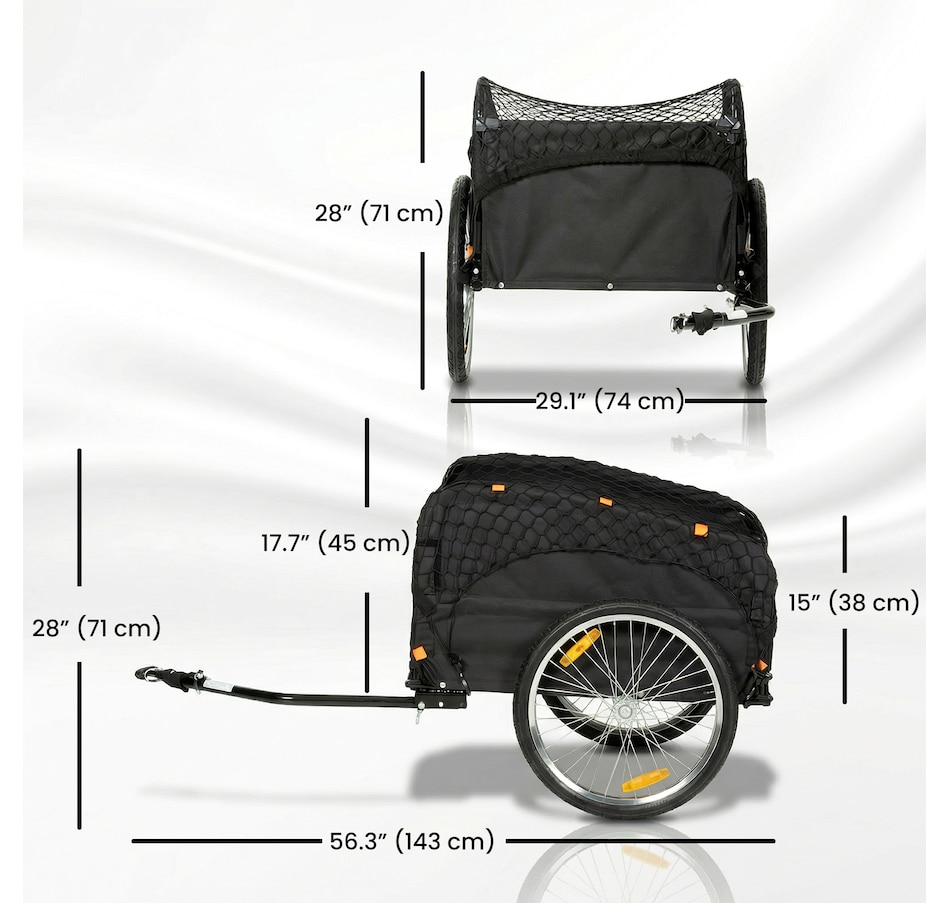 Image 980931_ALTMORE2.jpg, Product 980-931 / Price $159.99, Soozier Bike Cargo Trailer, 45 Gal Bicycle Trailer with Cargo Net from Soozier on TSC.ca's Home & Garden department