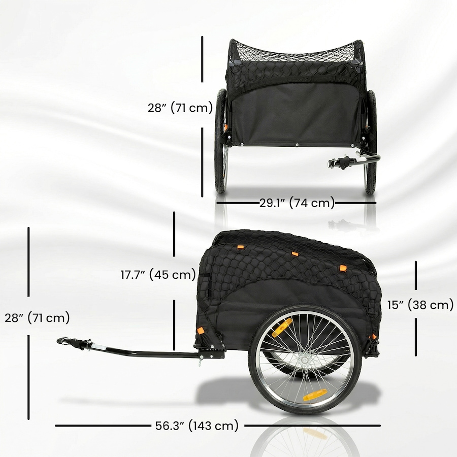 Image 980931_ALTMORE2.jpg, Product 980-931 / Price $163.99, Soozier Bike Cargo Trailer, 45 Gal Bicycle Trailer with Cargo Net from Soozier on TSC.ca's Home & Garden department