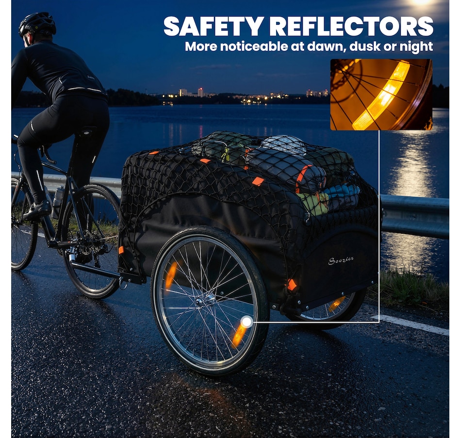 Image 980931_ALTMORE5.jpg, Product 980-931 / Price $159.99, Soozier Bike Cargo Trailer, 45 Gal Bicycle Trailer with Cargo Net from Soozier on TSC.ca's Home & Garden department