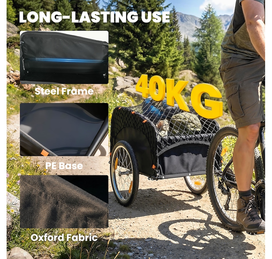 Image 980931_ALTMORE6.jpg, Product 980-931 / Price $159.99, Soozier Bike Cargo Trailer, 45 Gal Bicycle Trailer with Cargo Net from Soozier on TSC.ca's Home & Garden department