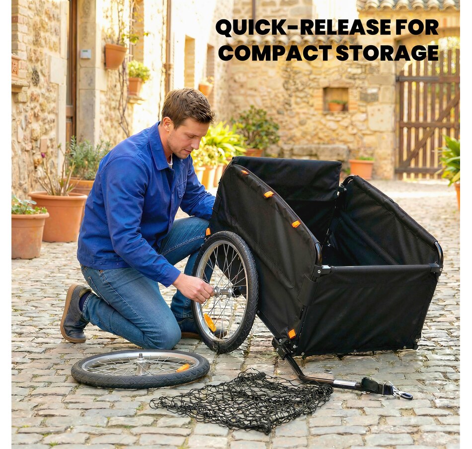 Image 980931_ALTMORE8.jpg, Product 980-931 / Price $159.99, Soozier Bike Cargo Trailer, 45 Gal Bicycle Trailer with Cargo Net from Soozier on TSC.ca's Home & Garden department