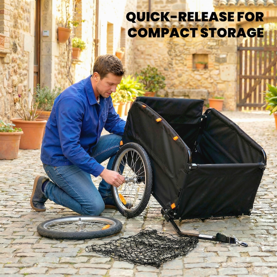 Image 980931_ALTMORE8.jpg, Product 980-931 / Price $163.99, Soozier Bike Cargo Trailer, 45 Gal Bicycle Trailer with Cargo Net from Soozier on TSC.ca's Home & Garden department