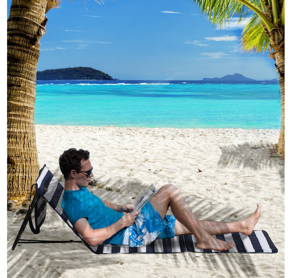 Image 980935_ALTMORE1.jpg, Product 980-935 / Price $69.99, Outsunny Foldable Lounge Chairs with Carry Strap Blue and White from Outsunny on TSC.ca's Health & Fitness department