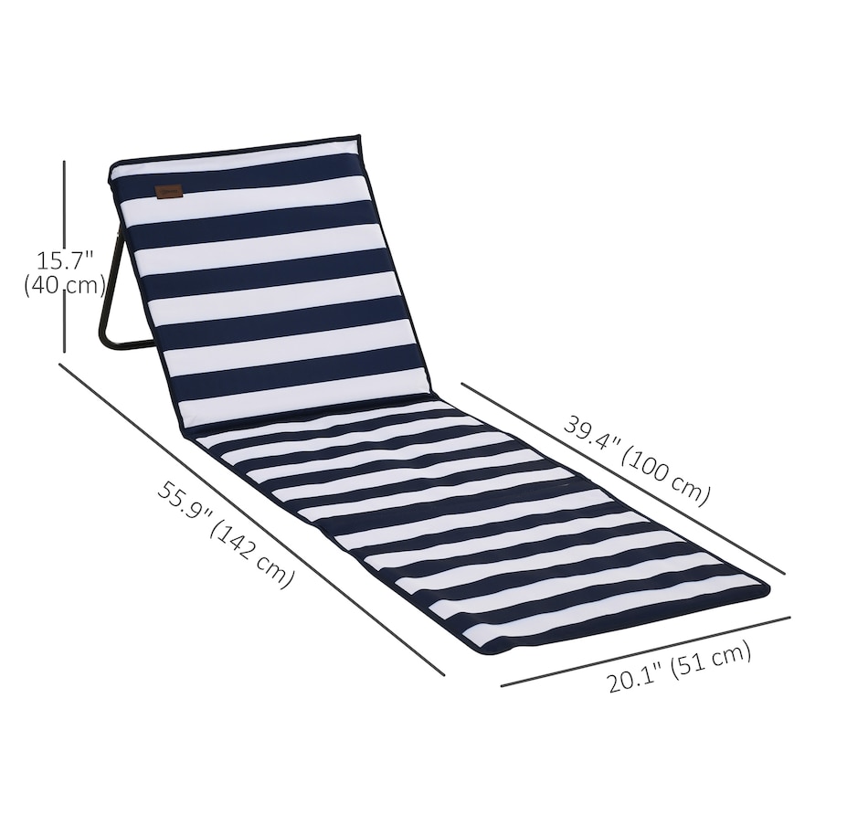 Image 980935_ALTMORE2.jpg, Product 980-935 / Price $69.99, Outsunny Foldable Lounge Chairs with Carry Strap Blue and White from Outsunny on TSC.ca's Health & Fitness department