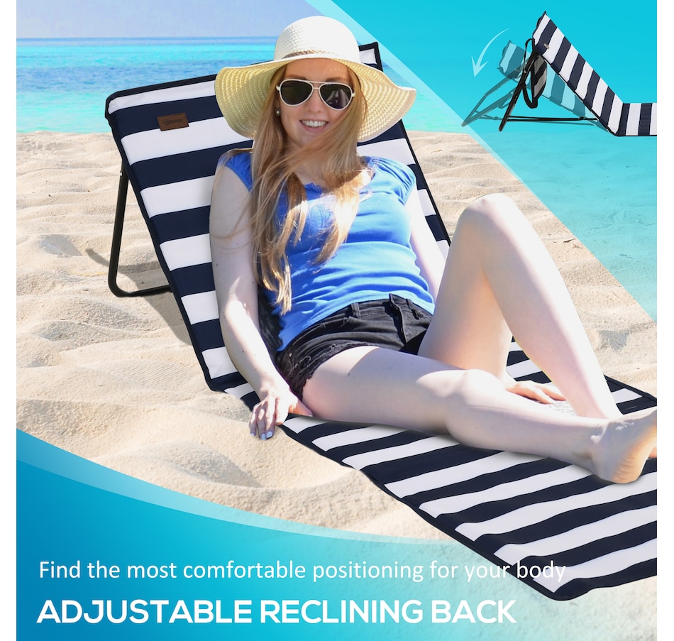 Image 980935_ALTMORE4.jpg, Product 980-935 / Price $69.99, Outsunny Foldable Lounge Chairs with Carry Strap Blue and White from Outsunny on TSC.ca's Health & Fitness department