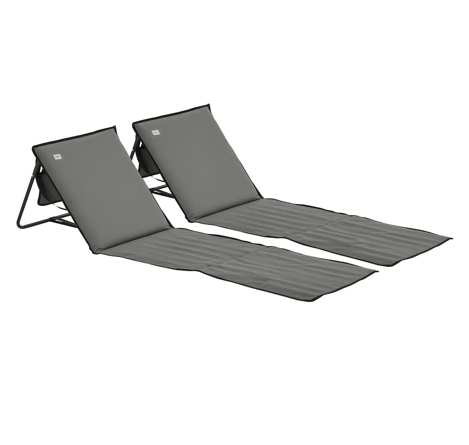 Image 980936.jpg, Product 980-936 / Price $54.99, Outsunny Foldable Lounge Chairs with Carry Strap, Grey from Outsunny on TSC.ca's Health & Fitness department