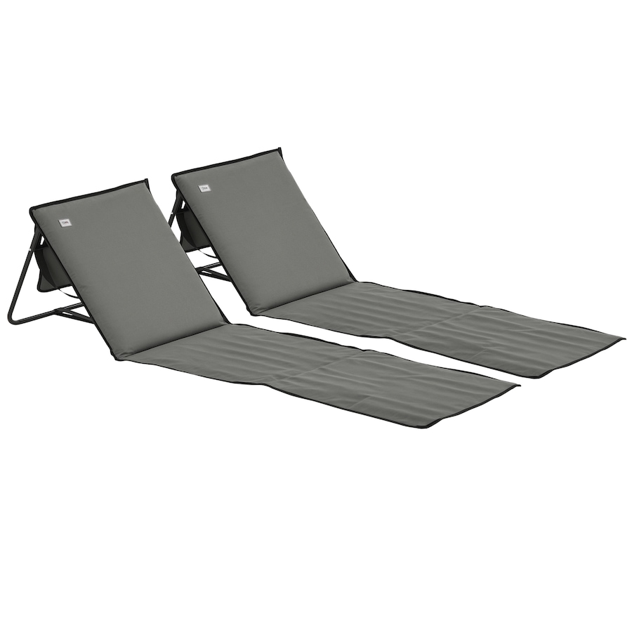 Image 980936.jpg, Product 980-936 / Price $59.99, Outsunny Foldable Lounge Chairs with Carry Strap, Grey from Outsunny on TSC.ca's Health & Fitness department