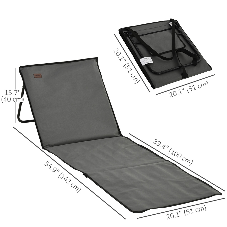 Image 980936_ALTMORE2.jpg, Product 980-936 / Price $59.99, Outsunny Foldable Lounge Chairs with Carry Strap, Grey from Outsunny on TSC.ca's Health & Fitness department