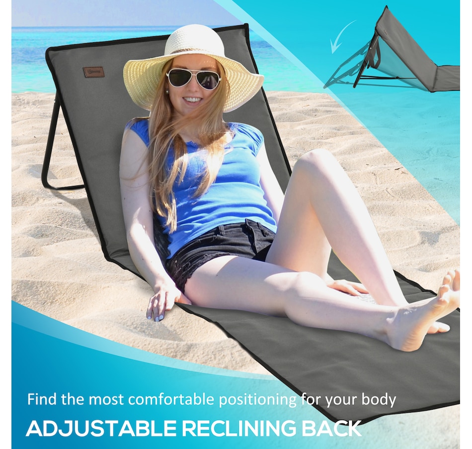 Image 980936_ALTMORE4.jpg, Product 980-936 / Price $54.99, Outsunny Foldable Lounge Chairs with Carry Strap, Grey from Outsunny on TSC.ca's Health & Fitness department