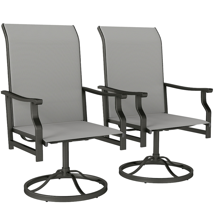 Image 980938.jpg, Product 980-938 / Price $194.99, Outsunny Patio Swivel Chair Set of 2, Swivel Rocker with High Back, Grey from Outsunny on TSC.ca's Home & Garden department