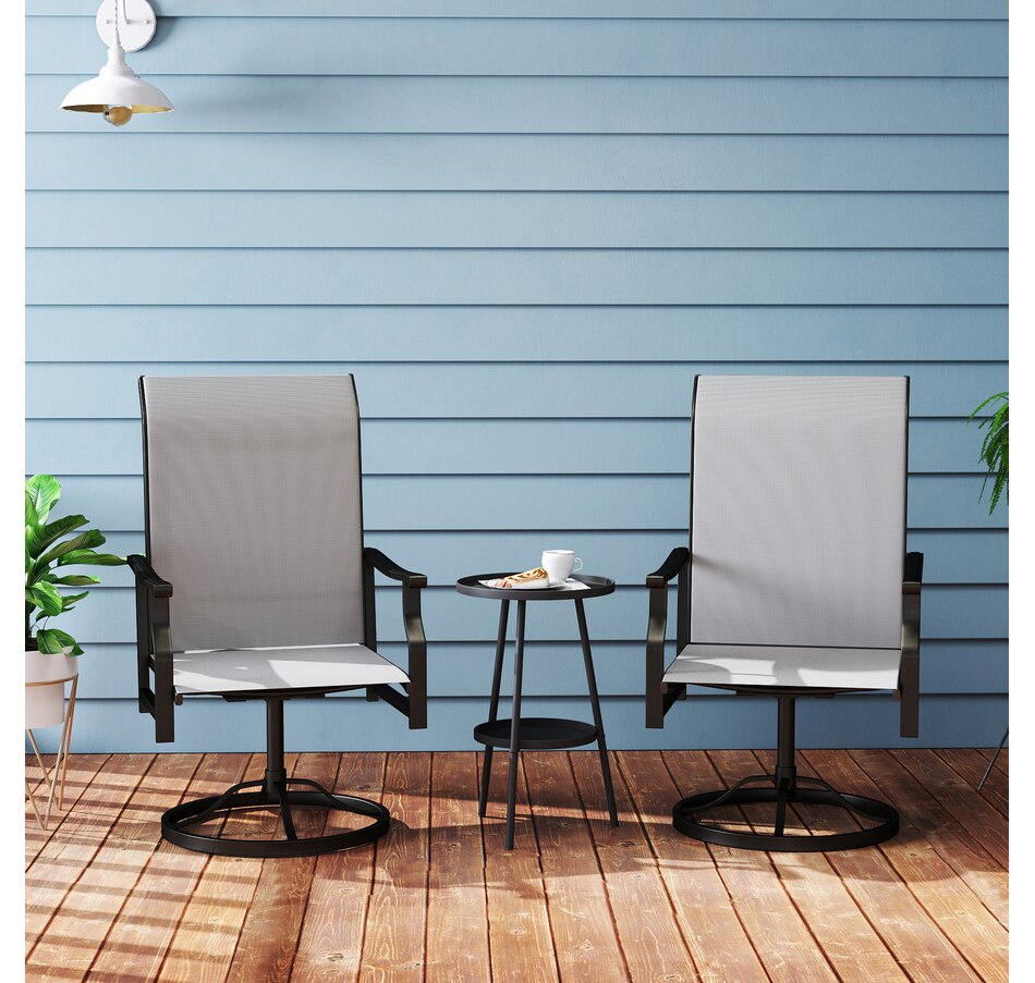 Image 980938_ALTMORE1.jpg, Product 980-938 / Price $199.99, Outsunny Patio Swivel Chair Set of 2, Swivel Rocker with High Back, Grey from Outsunny on TSC.ca's Home & Garden department