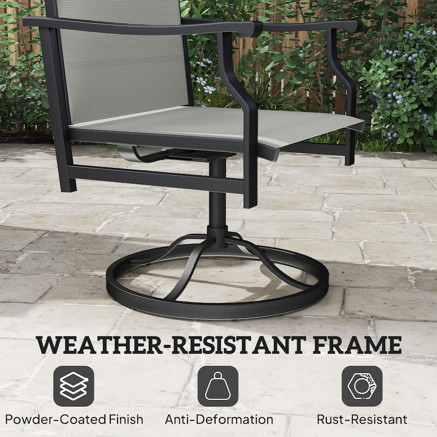 Image 980938_ALTMORE5.jpg, Product 980-938 / Price $194.99, Outsunny Patio Swivel Chair Set of 2, Swivel Rocker with High Back, Grey from Outsunny on TSC.ca's Home & Garden department