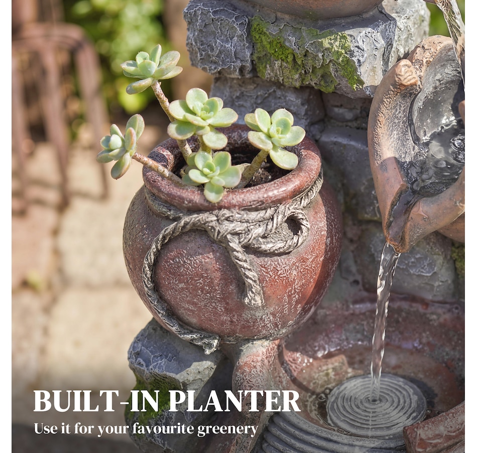 Image 980949_ALTMORE4.jpg, Product 980-949 / Price $164.99, Outsunny Outdoor Fountain with LED Lights, Cascading Rock Waterfall from Outsunny on TSC.ca's Home & Garden department