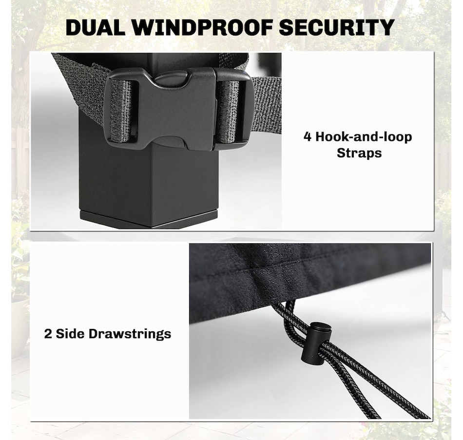 Image 980954_ALTMORE4.jpg, Product 980-954 / Price $38.99, Outsunny Patio Furniture Cover Waterproof, 55.1" x 55.1" x 28.1", Black from Outsunny on TSC.ca's Home & Garden department