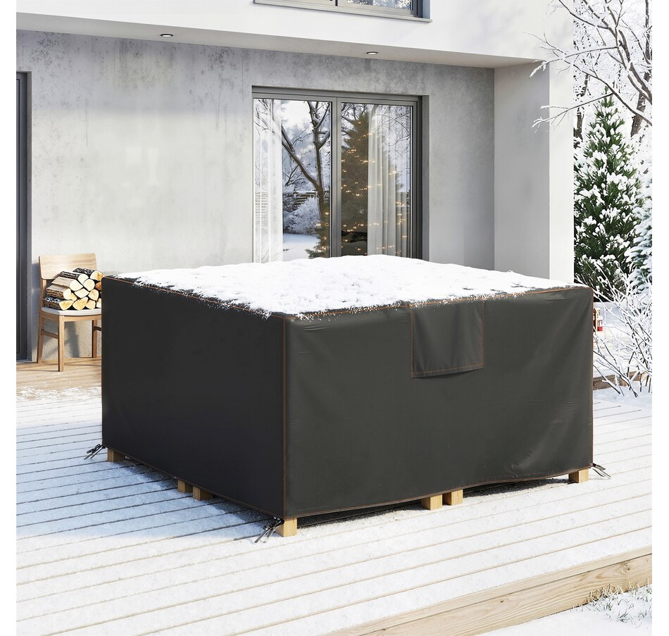 Image 980954_ALTMORE7.jpg, Product 980-954 / Price $38.99, Outsunny Patio Furniture Cover Waterproof, 55.1" x 55.1" x 28.1", Black from Outsunny on TSC.ca's Home & Garden department