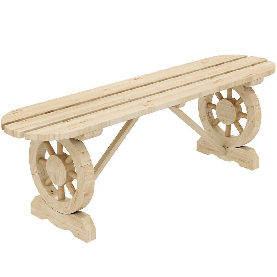 Image 980962.jpg, Product 980-962 / Price $92.99, Outsunny 2-Person Outdoor Bench with Wagon Wheel Legs, Wooden Garden Bench from Outsunny on TSC.ca's Home & Garden department
