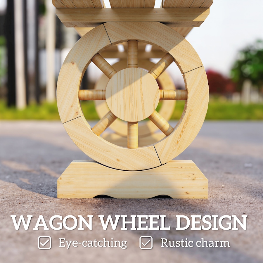Image 980962_ALTMORE4.jpg, Product 980-962 / Price $92.99, Outsunny 2-Person Outdoor Bench with Wagon Wheel Legs, Wooden Garden Bench from Outsunny on TSC.ca's Home & Garden department