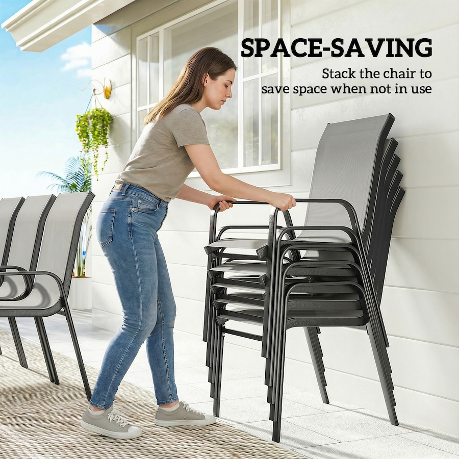 Image 980964_ALTMORE3.jpg, Product 980-964 / Price $479.99, Outsunny 9PCS Patio Dining Set Patio Table and Stackable Chairs, Light Grey from Outsunny on TSC.ca's Home & Garden department
