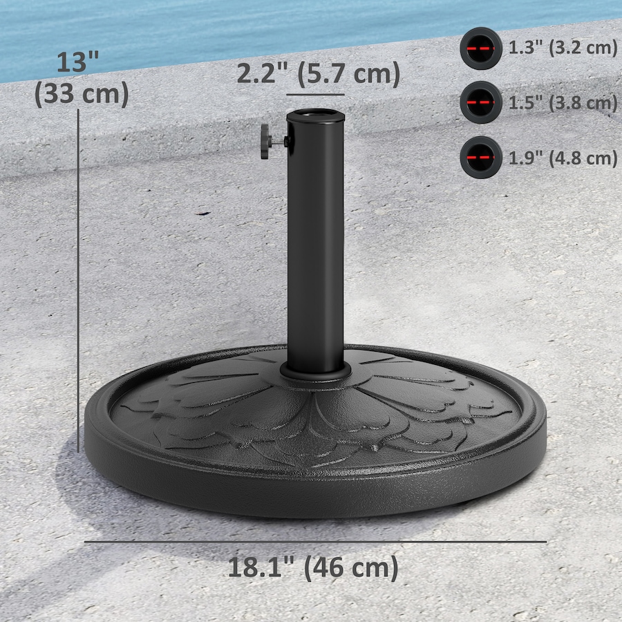 Image 980971_ALTMORE2.jpg, Product 980-971 / Price $64.99, Outsunny Patio Umbrella Base, 26 lbs Resin Outdoor Umbrella Stand, Black from Outsunny on TSC.ca's Home & Garden department