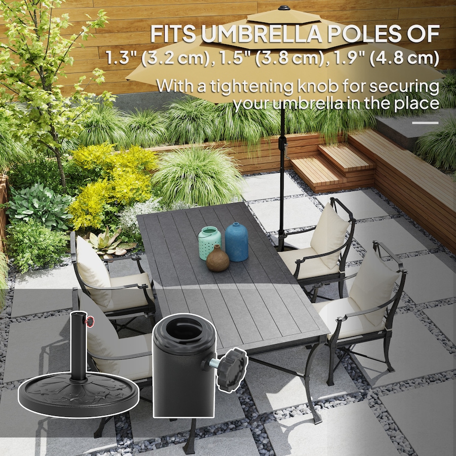 Image 980971_ALTMORE3.jpg, Product 980-971 / Price $64.99, Outsunny Patio Umbrella Base, 26 lbs Resin Outdoor Umbrella Stand, Black from Outsunny on TSC.ca's Home & Garden department
