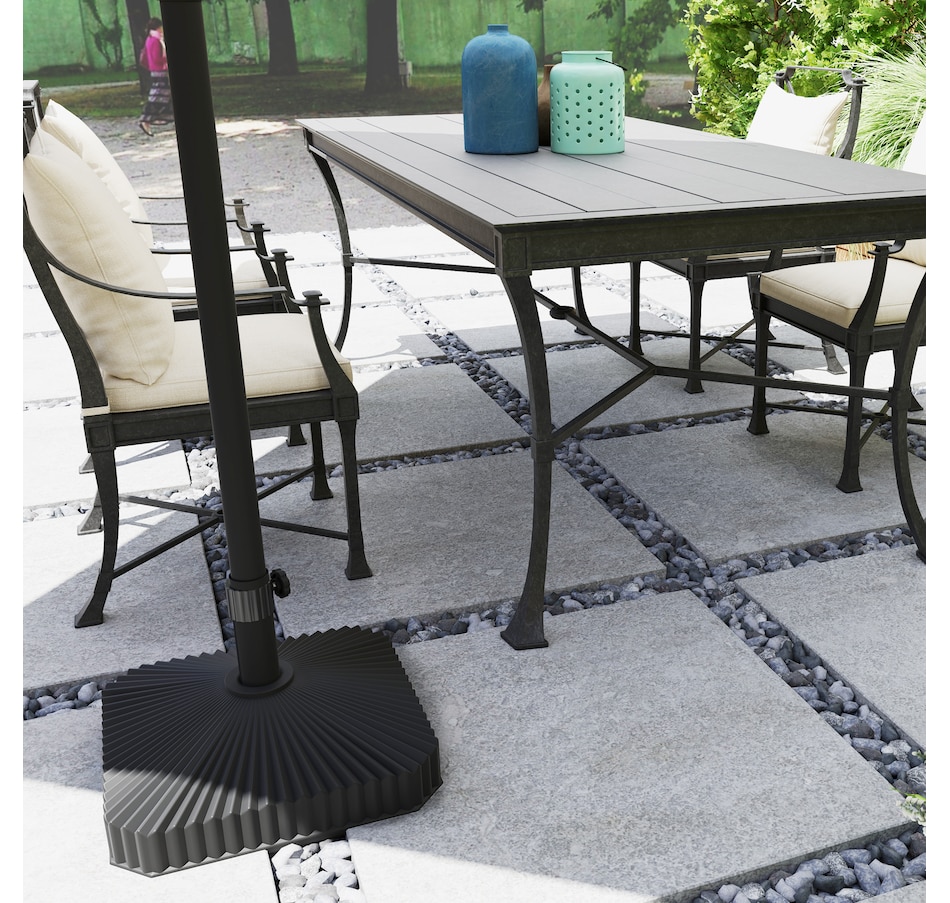 Image 980972_ALTMORE7.jpg, Product 980-972 / Price $44.99, Outsunny Patio Umbrella Base Umbrella Stand, Sand/Water Filled, Black from Outsunny on TSC.ca's Home & Garden department