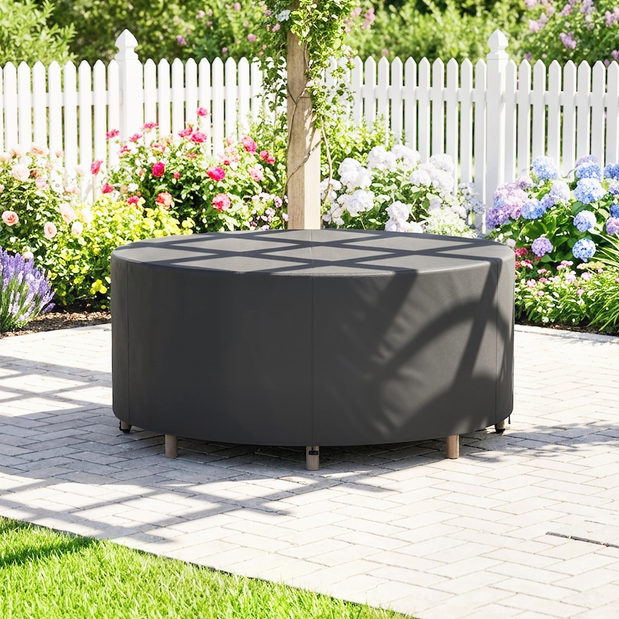 Image 980980_ALTMORE1.jpg, Product 980-980 / Price $33.99, Outsunny Round Outdoor Patio Furniture Cover for Weather Protection, Black from Outsunny on TSC.ca's Home & Garden department