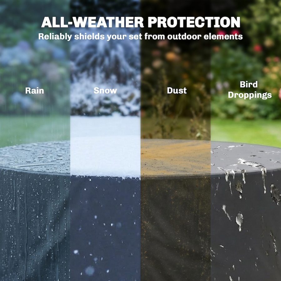 Image 980980_ALTMORE5.jpg, Product 980-980 / Price $33.99, Outsunny Round Outdoor Patio Furniture Cover for Weather Protection, Black from Outsunny on TSC.ca's Home & Garden department