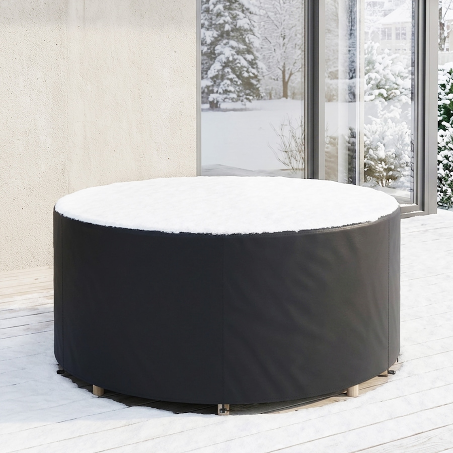 Image 980980_ALTMORE8.jpg, Product 980-980 / Price $33.99, Outsunny Round Outdoor Patio Furniture Cover for Weather Protection, Black from Outsunny on TSC.ca's Home & Garden department