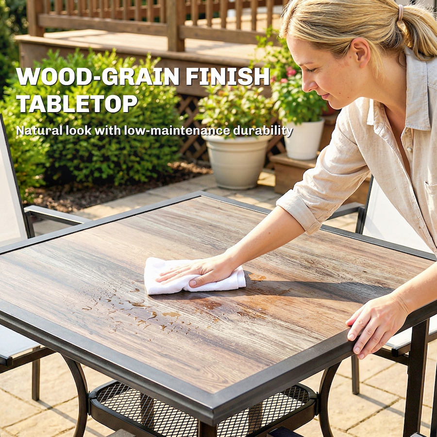 Image 980986_ALTMORE7.jpg, Product 980-986 / Price $339.99, Outsunny 5 Piece Patio Dining Set, Dining Table and 4 Stackable Chairs from Outsunny on TSC.ca's Home & Garden department