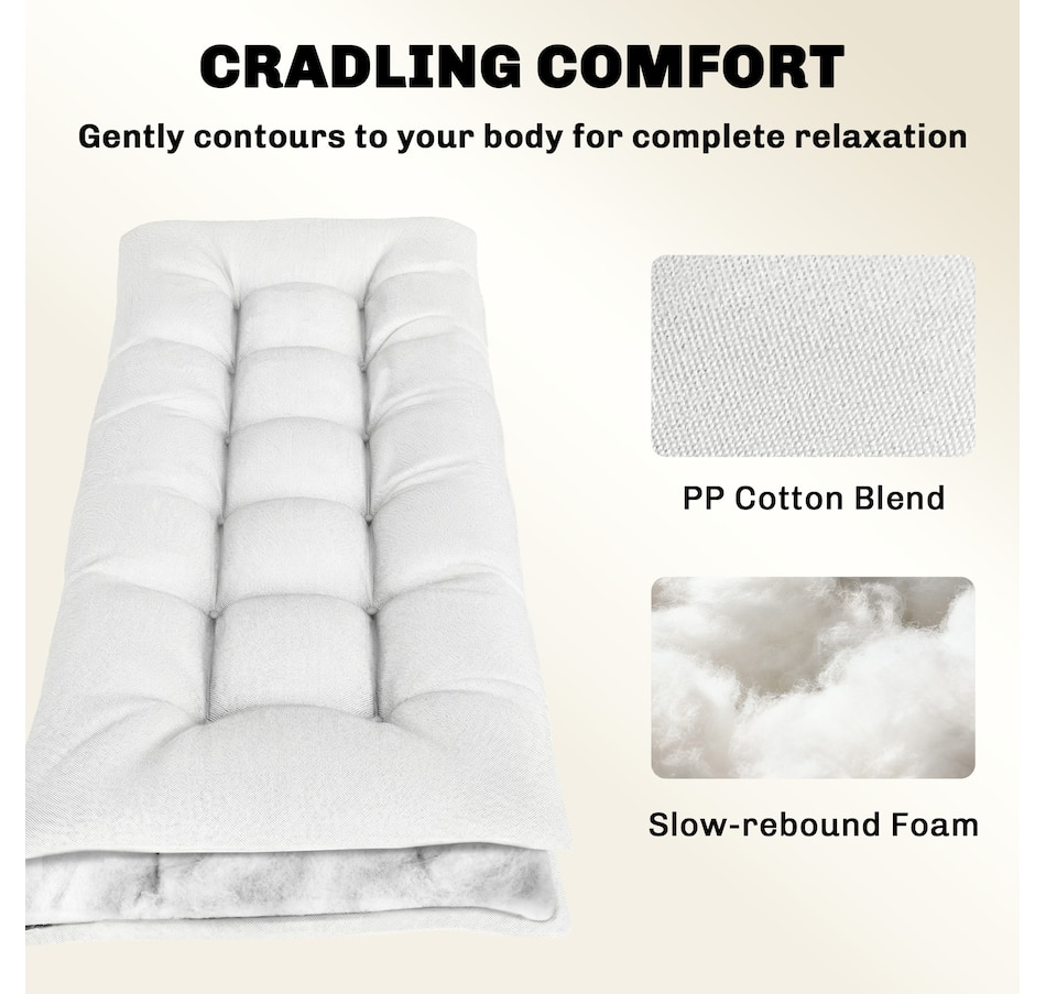 Image 980988_ALTMORE4.jpg, Product 980-988 / Price $79.99, Outsunny Patio Lounge Chair Cushion with Securing Straps, Cream White from Outsunny on TSC.ca's Home & Garden department