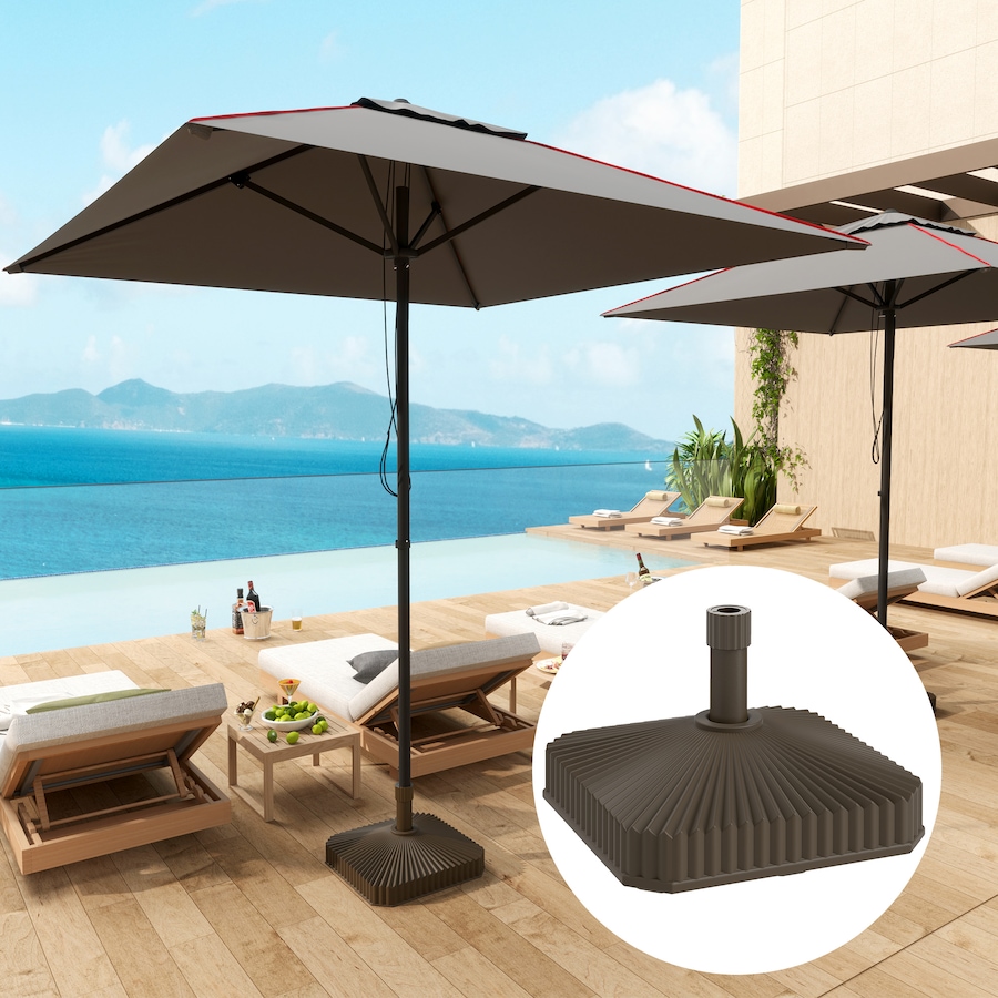 Image 980989_ALTMORE1.jpg, Product 980-989 / Price $46.99, Outsunny Patio Umbrella Base Umbrella Stand, Sand/Water Filled, Brown from Outsunny on TSC.ca's Home & Garden department
