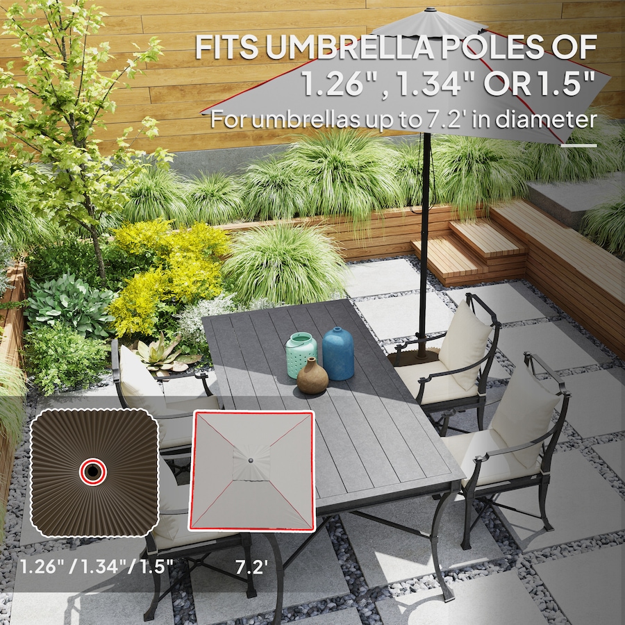 Image 980989_ALTMORE4.jpg, Product 980-989 / Price $46.99, Outsunny Patio Umbrella Base Umbrella Stand, Sand/Water Filled, Brown from Outsunny on TSC.ca's Home & Garden department