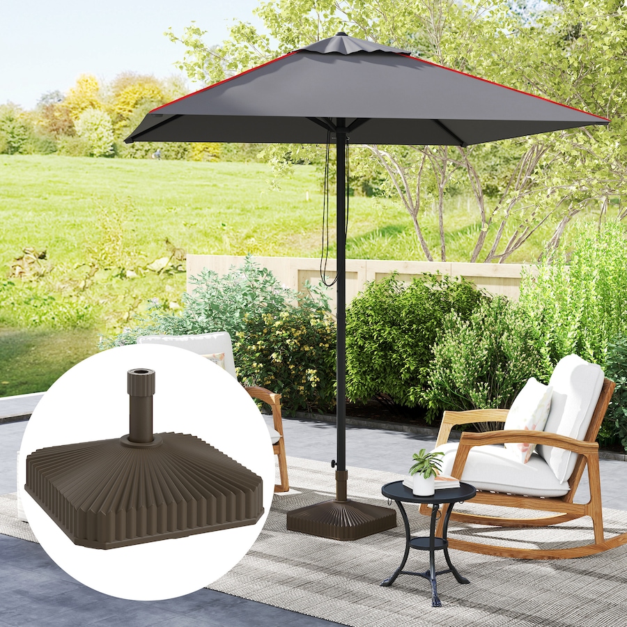 Image 980989_ALTMORE6.jpg, Product 980-989 / Price $46.99, Outsunny Patio Umbrella Base Umbrella Stand, Sand/Water Filled, Brown from Outsunny on TSC.ca's Home & Garden department