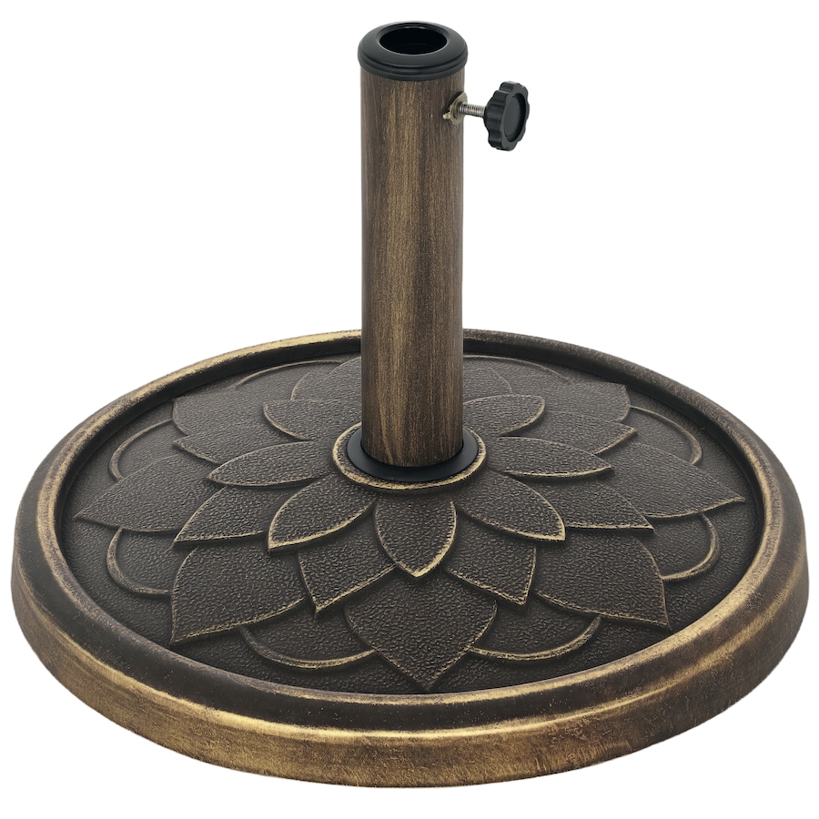 Image 980996.png, Product 980-996 / Price $64.99, Outsunny Round Patio Umbrella Base, 26 lbs Resin Umbrella Stand, Bronze from Outsunny on TSC.ca's Home & Garden department