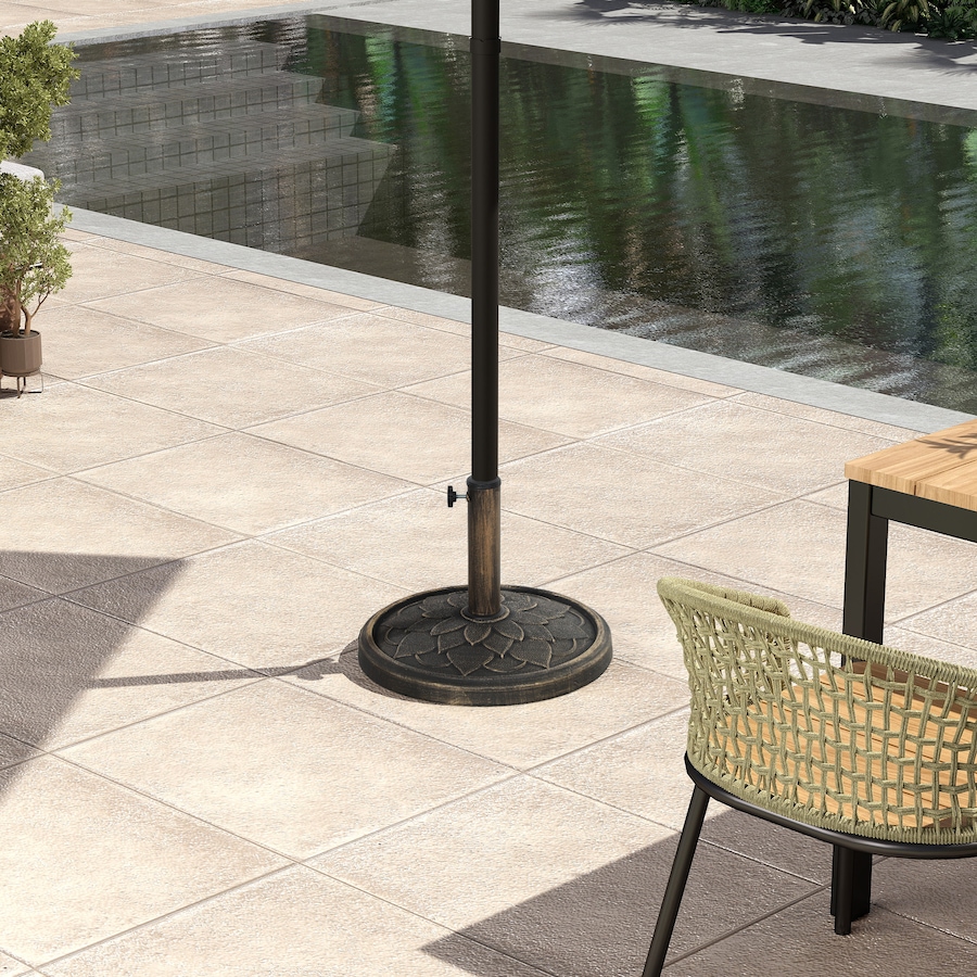Image 980996_ALTMORE8.jpg, Product 980-996 / Price $64.99, Outsunny Round Patio Umbrella Base, 26 lbs Resin Umbrella Stand, Bronze from Outsunny on TSC.ca's Home & Garden department