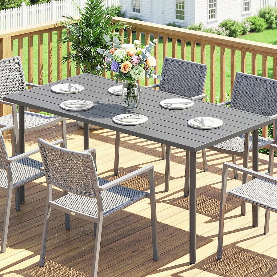 Image 980997_ALTMORE8.jpg, Product 980-997 / Price $179.99, Outsunny 65" x 31.5" Outdoor Dining Table for 6, Patio Dining Table from Outsunny on TSC.ca's Home & Garden department