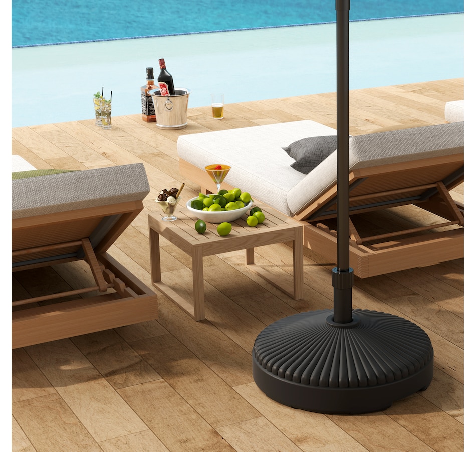Image 981002_ALTMORE6.jpg, Product 981-002 / Price $54.99, Outsunny Round Patio Umbrella Base Umbrella Stand, Sand/Water Filled, Black from Outsunny on TSC.ca's Home & Garden department