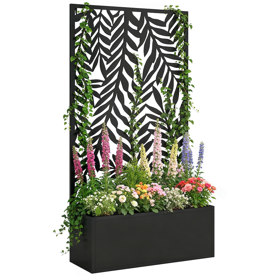 Image 981008.jpg, Product 981-008 / Price $104.99, Outsunny Metal Planter Box with Trellis, 44.5" Raised Garden Bed from Outsunny on TSC.ca's Home & Garden department