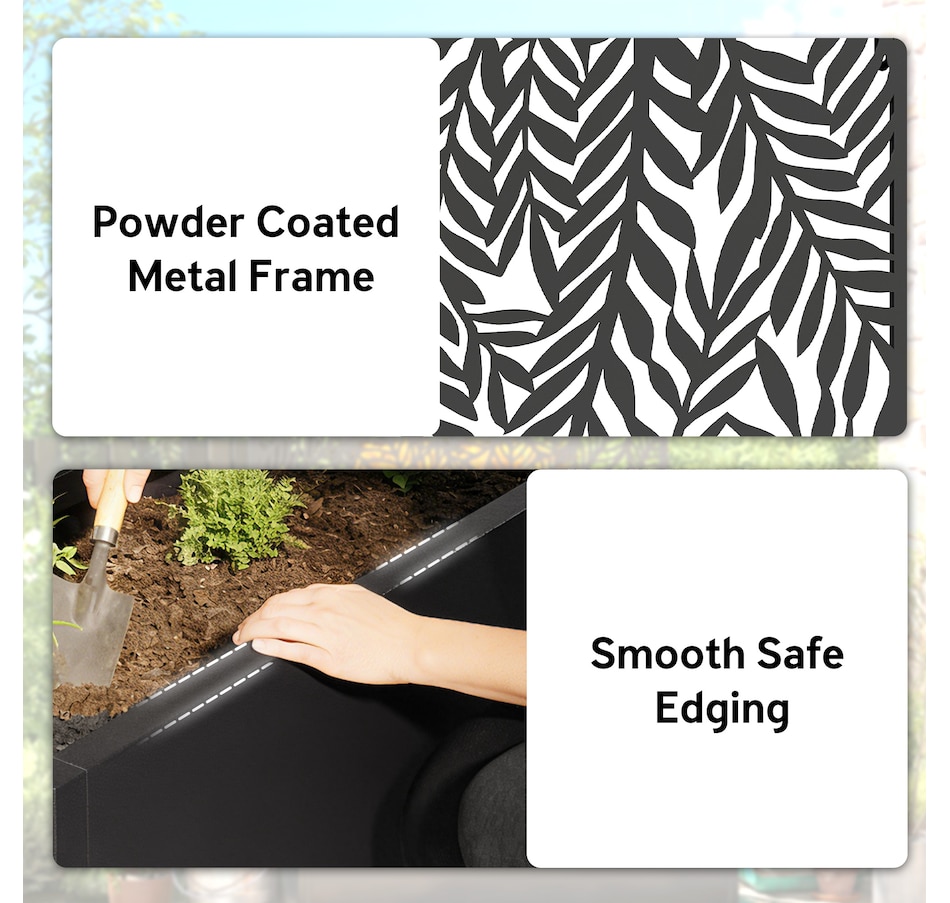 Image 981008_ALTMORE6.jpg, Product 981-008 / Price $104.99, Outsunny Metal Planter Box with Trellis, 44.5" Raised Garden Bed from Outsunny on TSC.ca's Home & Garden department