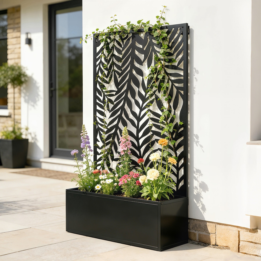 Image 981008_ALTMORE7.jpg, Product 981-008 / Price $104.99, Outsunny Metal Planter Box with Trellis, 44.5" Raised Garden Bed from Outsunny on TSC.ca's Home & Garden department