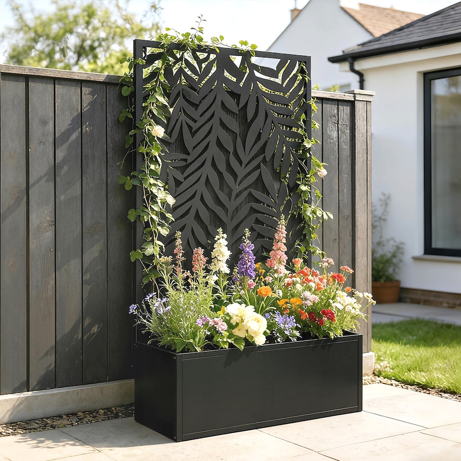 Image 981008_ALTMORE8.jpg, Product 981-008 / Price $104.99, Outsunny Metal Planter Box with Trellis, 44.5" Raised Garden Bed from Outsunny on TSC.ca's Home & Garden department