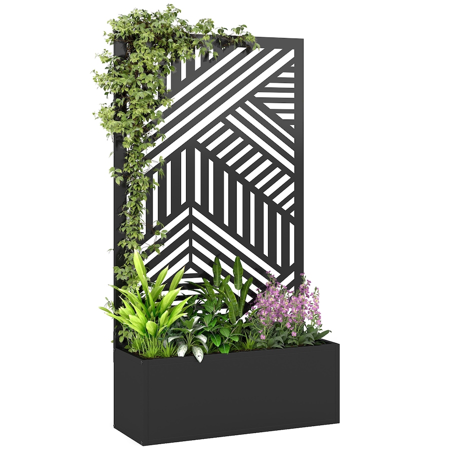 Image 981011.jpg, Product 981-011 / Price $119.99, Outsunny Metal Planter Box with Trellis, 44.5" Raised Garden Bed from Outsunny on TSC.ca's Home & Garden department